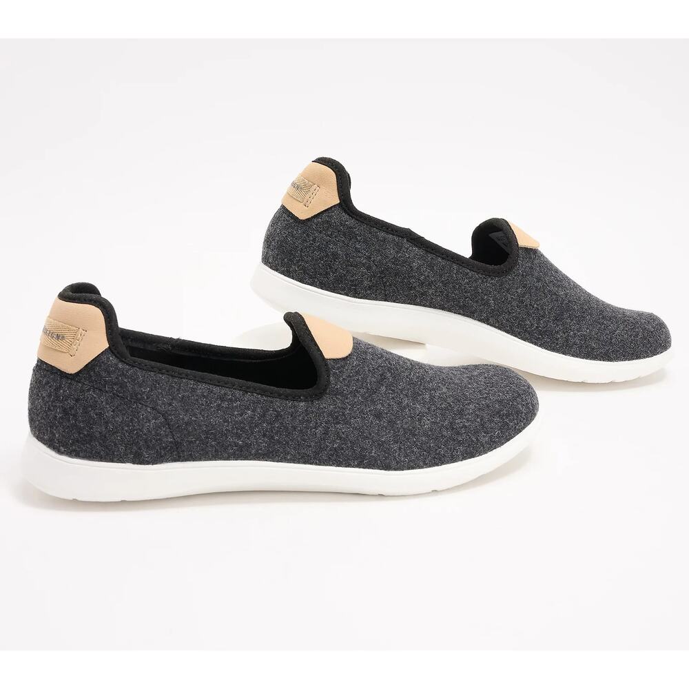 Revitalign Antigua Knit Orthotic Slip-On Women's 12 B Black Wool Blend - New NWT